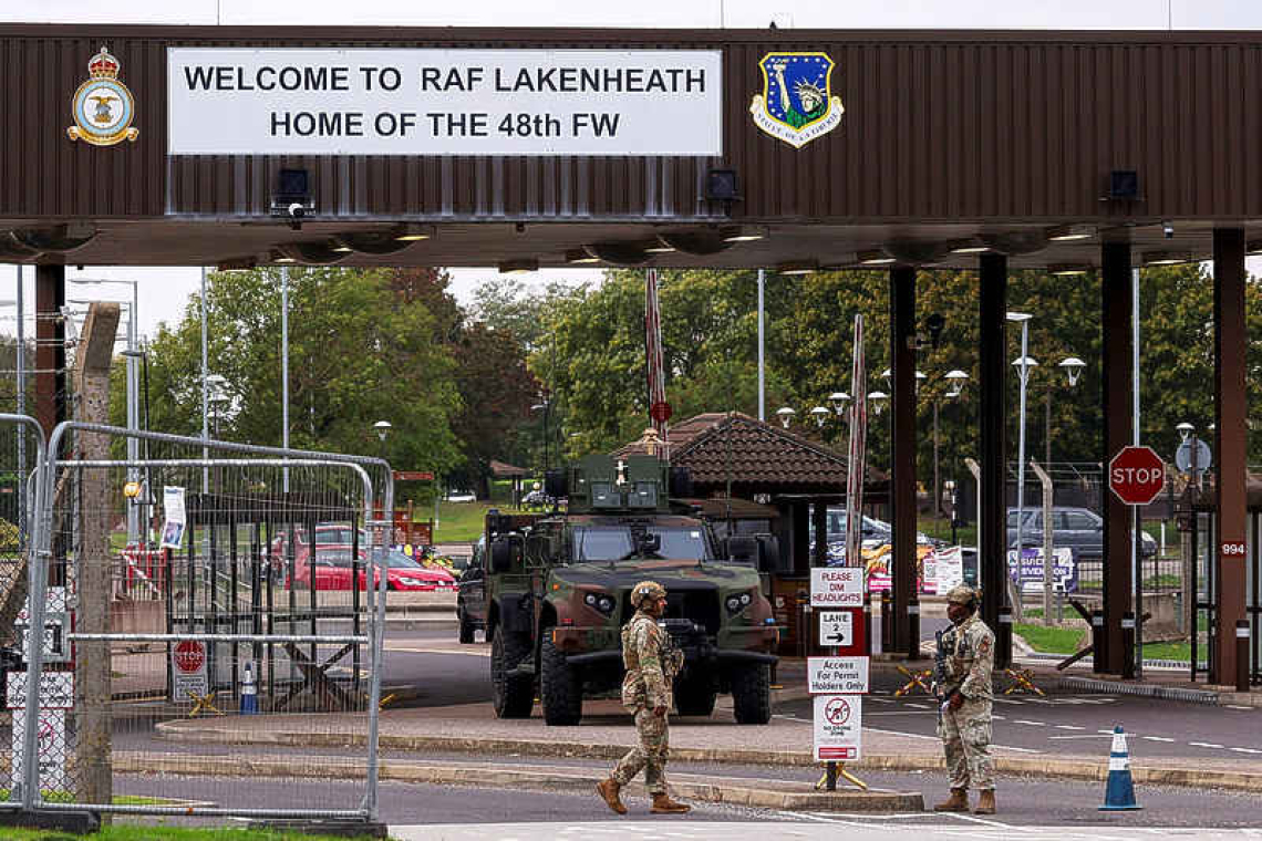 Men arrested at UK air base used by US were looking to do 'big damage'